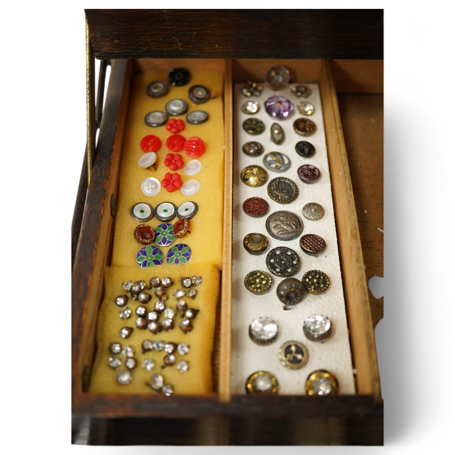 Ninety one assorted late 19th/early 20th century small buttons and studs, largest 16mm;, Condition - small paste studs teasing tarnished